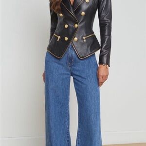 L’agence Ottilie Leather Blazer $1625 NEW